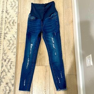 Distressed Maternity Jeans